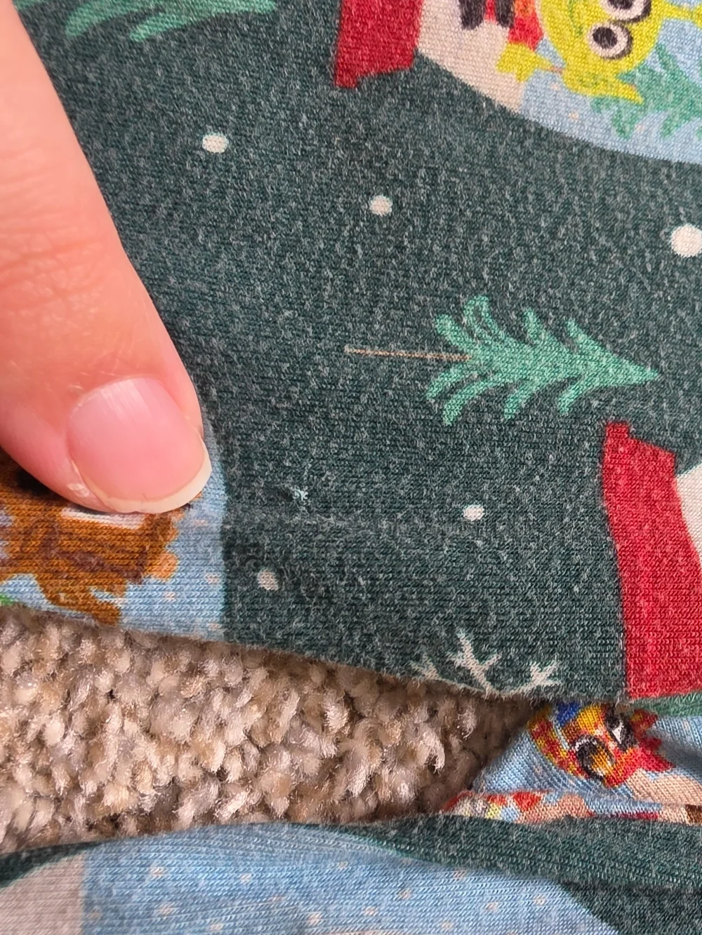 Little Sleepies Teal and Red Snow Globe One-Piece Footie
